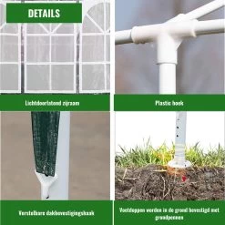 Merkloos Partytent - Paviljoen Opvouwbaar - Easy Up Tuintent Met Zijpanelen - Groen/ 6m X 3m/ 120g/m² -Philips Hue Winkel 1200x1200 842