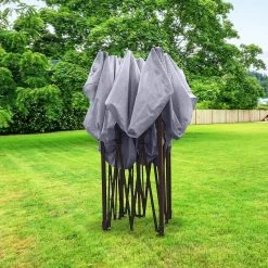 LifeGoods Partytent - 3x3 M - Zijwanden - Easy Up - Opvouwbaar - Waterdicht - Draagtas Met Wieltjes - Donkergrijs -Philips Hue Winkel 1200x1200 854