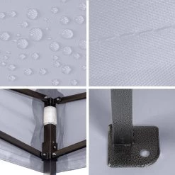 LifeGoods Partytent - 3x3 M - Easy Up - Opvouwbaar - Waterdicht - Draagtas Met Wieltjes - Donkergrijs -Philips Hue Winkel 1200x1200 865