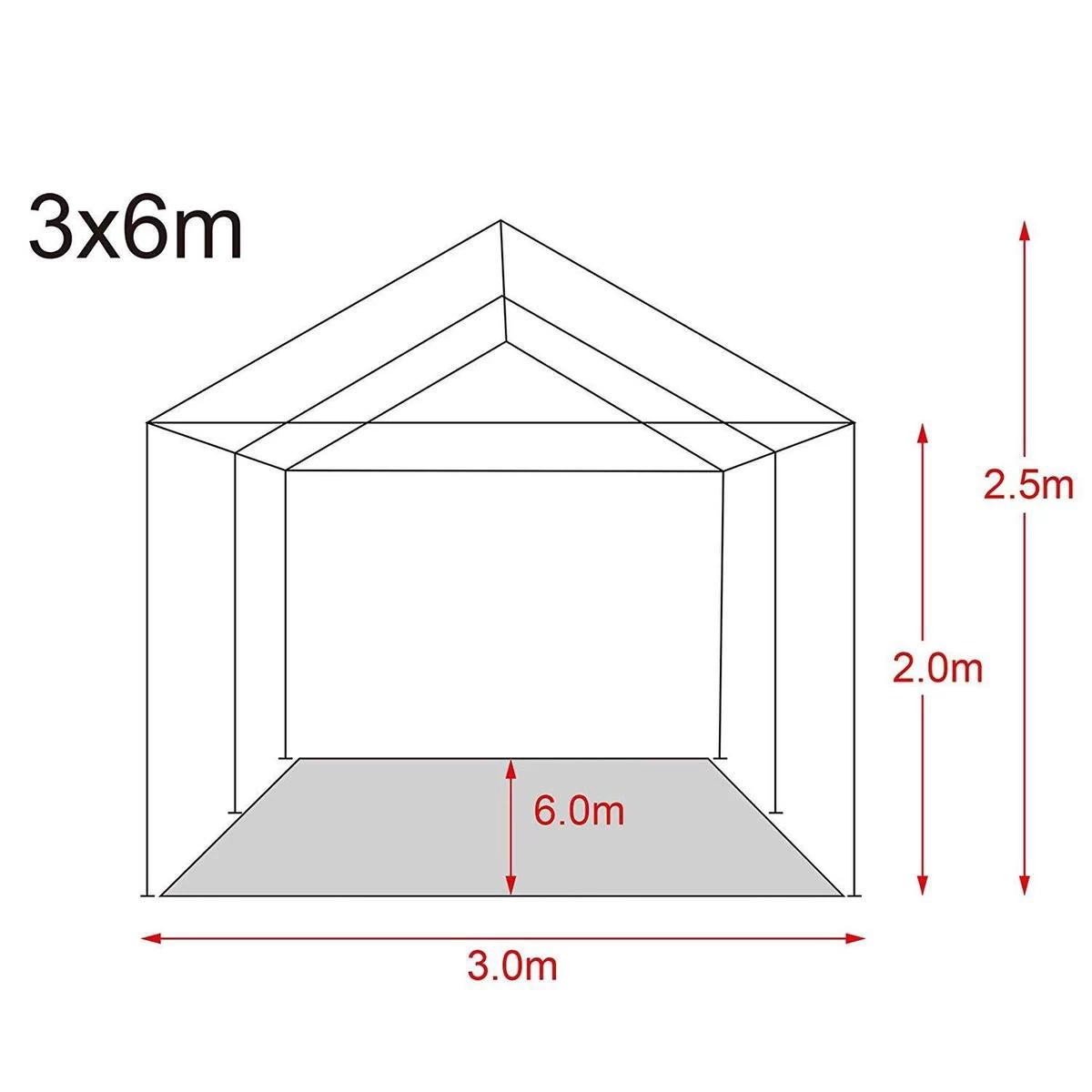 MaxxGarden Partytent - Paviljoen - 3x6m - Incl. Zijwanden - Waterdicht - Wit 5 MaxxGarden Partytent - Paviljoen - 3x6m - Incl. Zijwanden - Waterdicht - Wit - Afbeelding 3