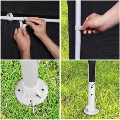 MaxxGarden Partytent - Feesttent Paviljoen - 3x3m - Antraciet -Philips Hue Winkel 1200x1200 90