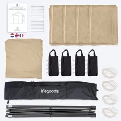 LifeGoods Partytent - 3x4.5 M - Zijwanden - Easy Up - Opvouwbaar - Waterdicht - Draagtas Met Wieltjes - Beige 15 LifeGoods Partytent - 3x4.5 M - Zijwanden - Easy Up - Opvouwbaar - Waterdicht - Draagtas Met Wieltjes - Beige -Philips Hue Winkel 1200x1200 901