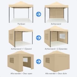 LifeGoods Partytent - 3x4.5 M - Zijwanden - Easy Up - Opvouwbaar - Waterdicht - Draagtas Met Wieltjes - Beige 18 LifeGoods Partytent - 3x4.5 M - Zijwanden - Easy Up - Opvouwbaar - Waterdicht - Draagtas Met Wieltjes - Beige -Philips Hue Winkel 1200x1200 904