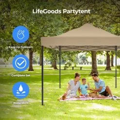 LifeGoods Partytent - 3x4.5 M - Zijwanden - Easy Up - Opvouwbaar - Waterdicht - Draagtas Met Wieltjes - Beige 19 LifeGoods Partytent - 3x4.5 M - Zijwanden - Easy Up - Opvouwbaar - Waterdicht - Draagtas Met Wieltjes - Beige -Philips Hue Winkel 1200x1200 905