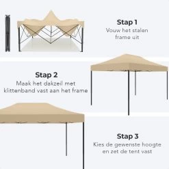 LifeGoods Partytent - 3x4.5 M - Zijwanden - Easy Up - Opvouwbaar - Waterdicht - Draagtas Met Wieltjes - Beige 20 LifeGoods Partytent - 3x4.5 M - Zijwanden - Easy Up - Opvouwbaar - Waterdicht - Draagtas Met Wieltjes - Beige -Philips Hue Winkel 1200x1200 906