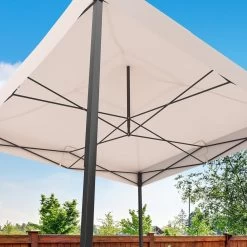 LifeGoods Partytent - 3x3 M - Zijwanden - Easy Up - Opvouwbaar - Waterdicht - Draagtas Met Wieltjes - Beige -Philips Hue Winkel 1200x1200 921