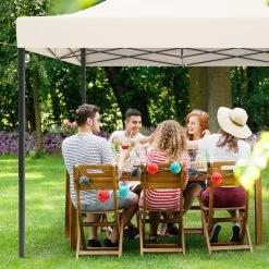 LifeGoods Partytent - 3x3 M - Zijwanden - Easy Up - Opvouwbaar - Waterdicht - Draagtas Met Wieltjes - Beige -Philips Hue Winkel 1200x1200 922