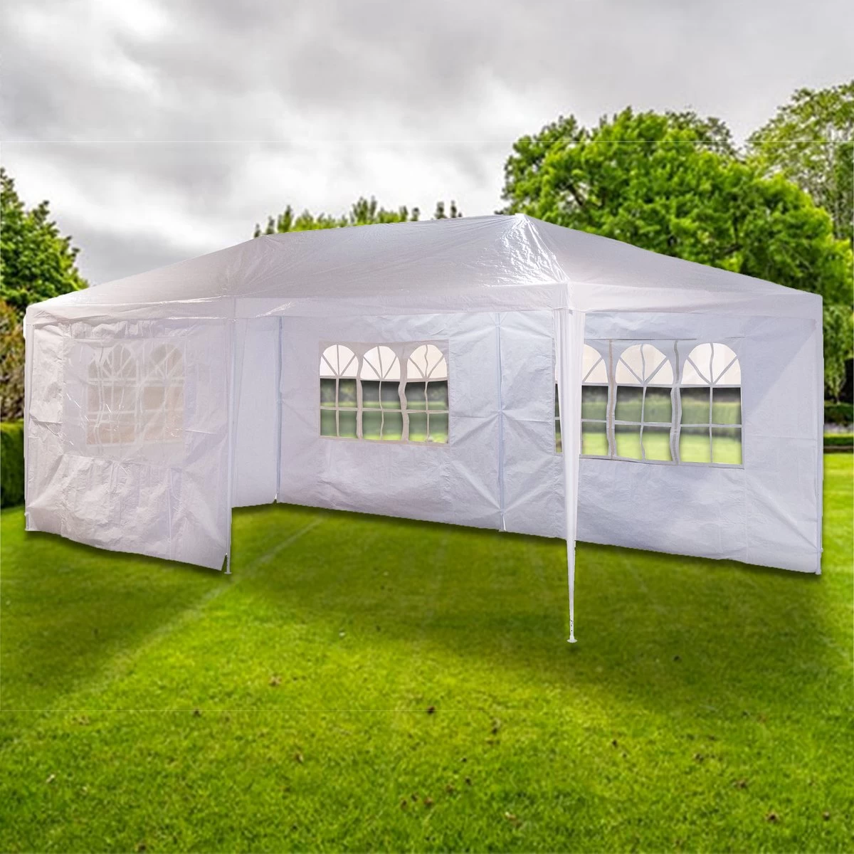 MaxxGarden Partytent - Paviljoen - 300 X 600 X 250 Cm - Met Zijwanden - Waterdicht Pro - 32mm Buizen – Wit 9 MaxxGarden Partytent - Paviljoen - 300 X 600 X 250 Cm - Met Zijwanden - Waterdicht Pro - 32mm Buizen – Wit - Afbeelding 7