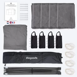 LifeGoods Partytent - 3x4.5 M - Zijwanden - Easy Up - Opvouwbaar - Waterdicht - Draagtas Met Wieltjes - Donkergrijs 15 LifeGoods Partytent - 3x4.5 M - Zijwanden - Easy Up - Opvouwbaar - Waterdicht - Draagtas Met Wieltjes - Donkergrijs -Philips Hue Winkel 1200x1200 94