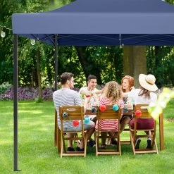 LifeGoods Partytent - 3x4.5 M - Easy Up - Opvouwbaar - Waterdicht - Draagtas Met Wieltjes - Donkerblauw -Philips Hue Winkel 1200x1200 947