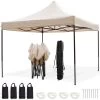 LifeGoods Partytent - 3x3 M - Easy Up - Opvouwbaar - Waterdicht - Draagtas Met Wieltjes - Beige -Philips Hue Winkel 1200x1200 964