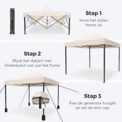 LifeGoods Partytent - 3x3 M - Easy Up - Opvouwbaar - Waterdicht - Draagtas Met Wieltjes - Beige 16 LifeGoods Partytent - 3x3 M - Easy Up - Opvouwbaar - Waterdicht - Draagtas Met Wieltjes - Beige -Philips Hue Winkel 1200x1200 968