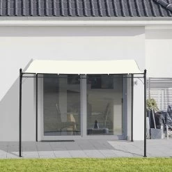 Outsunny Pergola Partytent Paviljoen Overkapping Tent Metaal Crème 297x297 Cm 84C-038 -Philips Hue Winkel 1200x1200 977