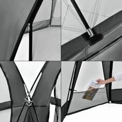 Pro-Tec Paviljoen Grästorp Met LED-verlichting 345x345x247 Cm Donkergrijs -Philips Hue Winkel 1200x1200 982