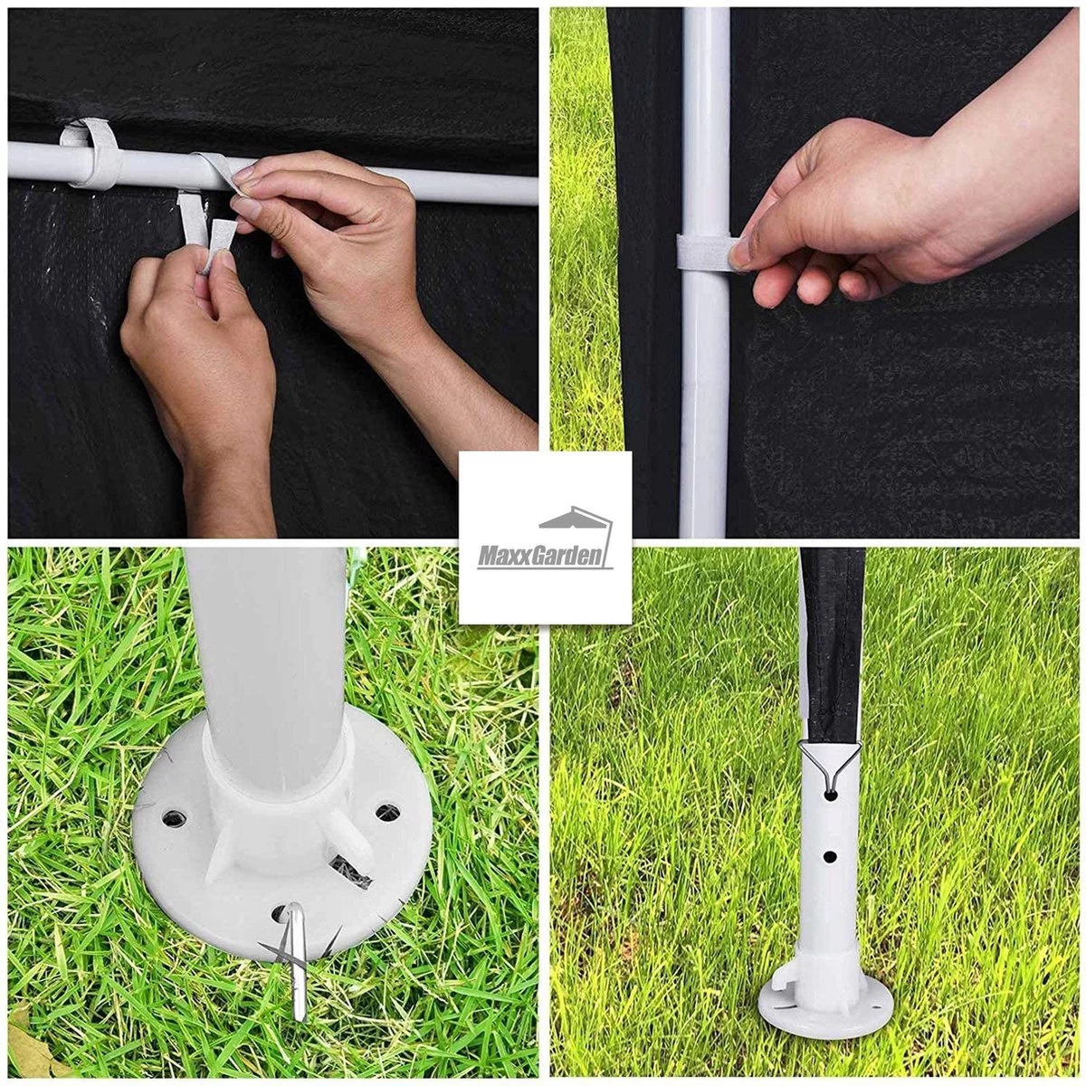 MaxxGarden Partytent - Paviljoen - 3x4m - Incl. Zijwanden - Waterdicht - Antraciet 4 MaxxGarden Partytent - Paviljoen - 3x4m - Incl. Zijwanden - Waterdicht - Antraciet - Afbeelding 2