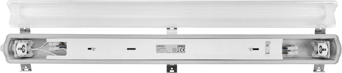 Ledvion LED TL Armatuur 60cm - IP65 - Koppelbaar - RVS Clips 4 Ledvion LED TL Armatuur 60cm - IP65 - Koppelbaar - RVS Clips - Afbeelding 2