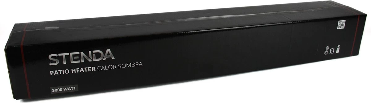 Electrische Terrasverwarmer Elektrisch 3000 Watt - Stenda Calor Sombra 3000 Watt - Mat Zwart - Afstandsbediening - Minimale Rode Gloed 8 Electrische Terrasverwarmer Elektrisch 3000 Watt - Stenda Calor Sombra 3000 Watt - Mat Zwart - Afstandsbediening - Minimale Rode Gloed - Afbeelding 6