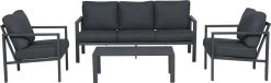 Garden Impressions Durban Loungeset - 4-delig - Zwart