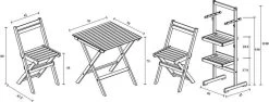 Bistro Set Hout Balkonset FSC – Patio Set Tuin – Houten Frans Tuinsetje – Kleine Tuinset – Complete Kleine Balkon Tafelset Met Gratis Bijzettafel – Hardhout FSC Balkonstoelen & Balkon Tafel - Tuintafel En Stoelen - Bistroset Van Hout – Balcony Set -Philips Hue Winkel 1200x458