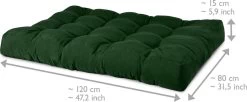 Beautissu Style – Palletkussen Set – 1x Zitkussen 120x80 Cm & 1x Rugkussen 120x40 Cm – Donker Groen -Philips Hue Winkel 1200x494