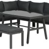 Blakes Lounge Diningset - 4 Delig - Donker Grijs