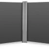Bari Doppio 616 Dubbele Zijschermen 6x1,6m Aluminium Antraciet
