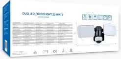 ELRO LF70 Duo LED Buitenlamp Met Bewegingssensor – 2x 10W – 1200LM – IP54 Waterdicht - Zwart -Philips Hue Winkel 1200x590 2