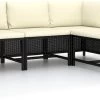 VidaXL 4-delige Loungeset Met Kussens Poly Rattan Zwart -Philips Hue Winkel 1200x600 3