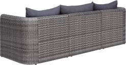 VidaXL 3-delige Loungeset Met Kussens Poly Rattan Grijs -Philips Hue Winkel 1200x621 1