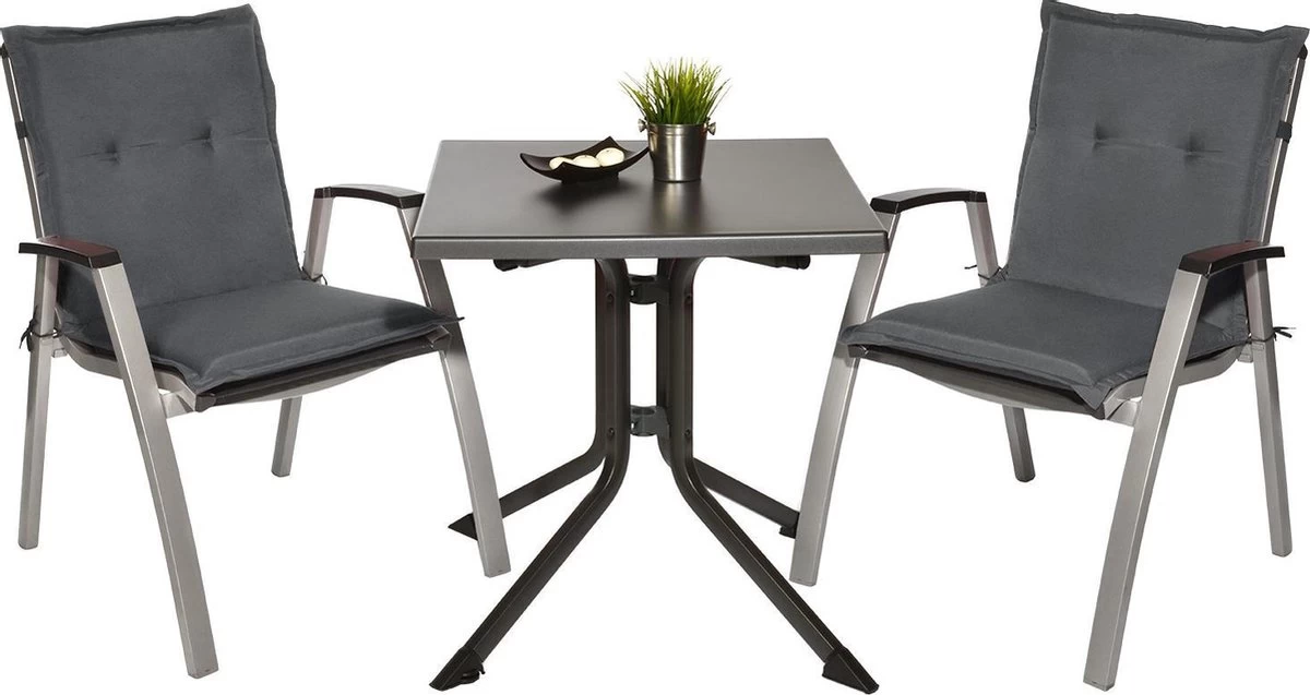 Beautissu Set Van 6x Tuinkussens Lage Rug Loft NL 100 X 50 X 6 Cm - Kussen Antraciet - Zitkussen Sierkussen Tuinstoel 9 Beautissu Set Van 6x Tuinkussens Lage Rug Loft NL 100 X 50 X 6 Cm - Kussen Antraciet - Zitkussen Sierkussen Tuinstoel - Afbeelding 7