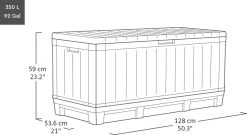 Keter Kentwood Opbergbox - 128x53.6x59 Cm - 350 L - Grafiet -Philips Hue Winkel 1200x655 3