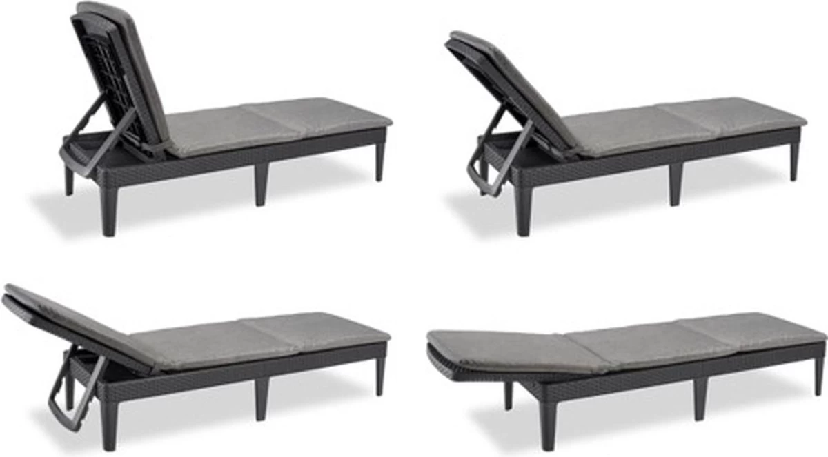 Allibert Jaipur Ligbed - 58x187,5x29 Cm - Grafiet 22 Allibert Jaipur Ligbed - 58x187,5x29 Cm - Grafiet - Afbeelding 20