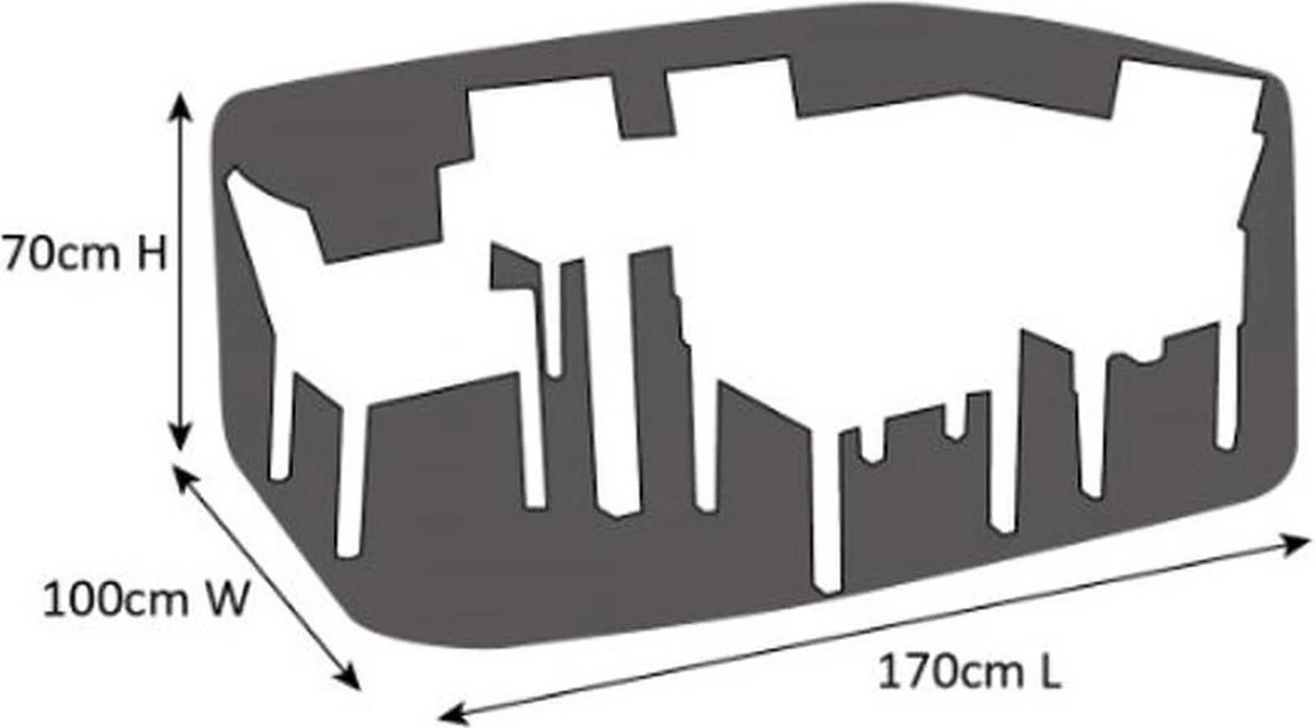 SORARA® Tuinmeubelhoes - Beschermhoes Tuinset - 160 X 90 X 70 Cm. 11 SORARA® Tuinmeubelhoes - Beschermhoes Tuinset - 160 X 90 X 70 Cm. - Afbeelding 9