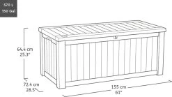 Keter Westwood Opbergbox - 570 L - 155x72.4x64.4 Cm - Grafiet -Philips Hue Winkel 1200x673 1