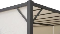 MaxxGarden Pergola - Partytent - Tuinpaviljoen Met één Gesloten Zijkant - 3x3x2,3 M - Cream -Philips Hue Winkel 1200x674