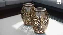 Gadgy Solar Oosterse Lantaarn - Tafellamp Set Van 2 – Solar Tuinverlichting Op Zonneenergie – Led Buitenverlichting Met Dag/Nacht Sensor - Hanglamp - Tuinlantaarn - 21.5 X Ø15CM - Brons - Metaal -Philips Hue Winkel 1200x675 29