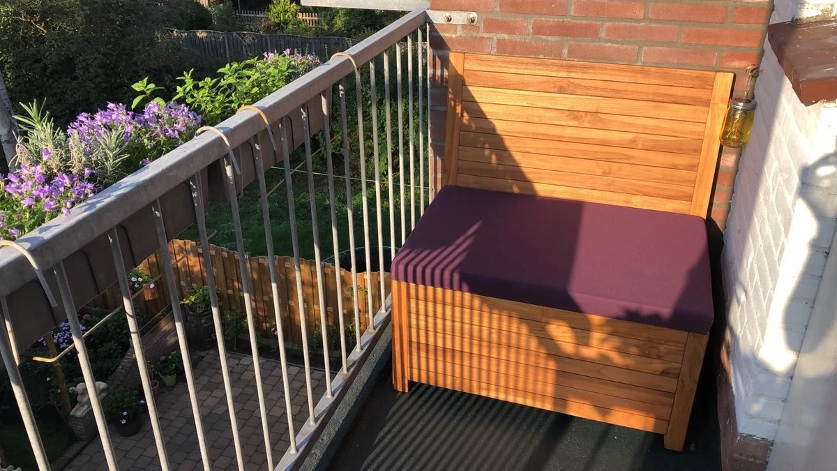 Kleine Teakhouten Tuinbank Met Opbergruimte - 100 X 60 X 90 Cm - Duurzaam Teakhout - Blijft Strak En Mooi - Sterke Constructie Om Lang Mee Te Gaan 16 Kleine Teakhouten Tuinbank Met Opbergruimte - 100 X 60 X 90 Cm - Duurzaam Teakhout - Blijft Strak En Mooi - Sterke Constructie Om Lang Mee Te Gaan - Afbeelding 14