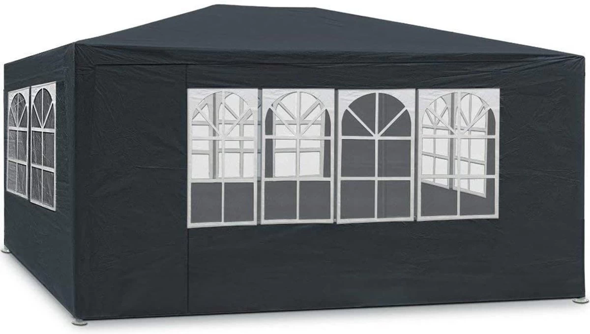 MaxxGarden Partytent - Paviljoen - 3x4m - Incl. Zijwanden - Waterdicht - Antraciet 3 MaxxGarden Partytent - Paviljoen - 3x4m - Incl. Zijwanden - Waterdicht - Antraciet