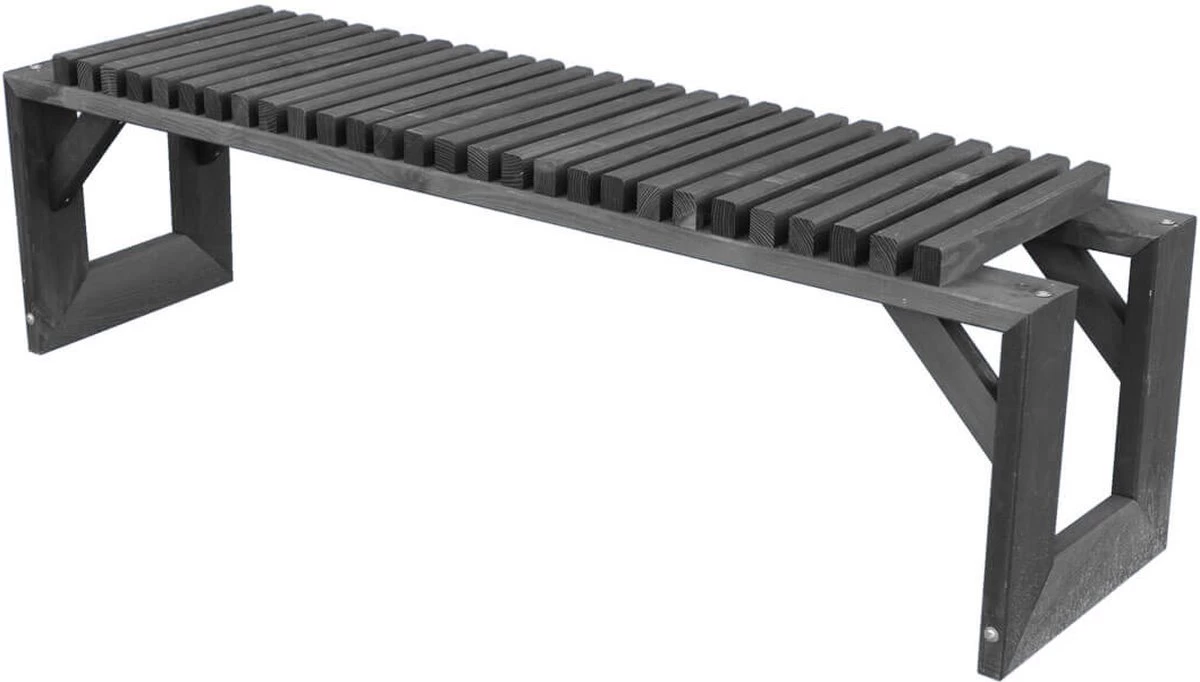 Tuinbank Design 2023 - 150CM - Grenen Hout - Zwart 8 Tuinbank Design 2023 - 150CM - Grenen Hout - Zwart - Afbeelding 6