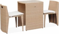 Alice's Garden Balkonset Doppio - 2 Stoelen - Inschuifbaar - Wicker - Beige -Philips Hue Winkel 1200x686