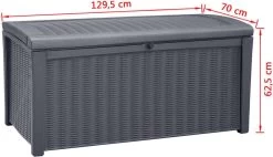 Keter - Borneo Opbergbox - 416 Liter - 129.5 X 62.5 X 70 Cm - Antraciet -Philips Hue Winkel 1200x689 1