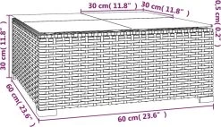 VidaLife Tuintafel 60x60x30 Cm Poly Rattan En Glas Zwart -Philips Hue Winkel 1200x690