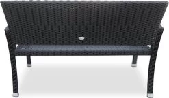 Casaria Polyrattan Tuinbank – 2 Zits UV-bestendig - Zwart -Philips Hue Winkel 1200x700 1