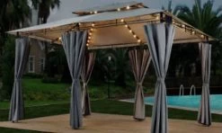 El Jardin - Partytent - 4x3 - Waterdicht Dak - Wanden - Solar - Antraciet Paviljoen -Philips Hue Winkel 1200x718 3