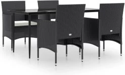 VidaXL 5-delige Tuinset Met Kussens Zwart 17 VidaXL 5-delige Tuinset Met Kussens Zwart -Philips Hue Winkel 1200x723 1