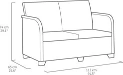 Keter Tuinbank 2-zits Rosalie Grafietkleurig -Philips Hue Winkel 1200x728