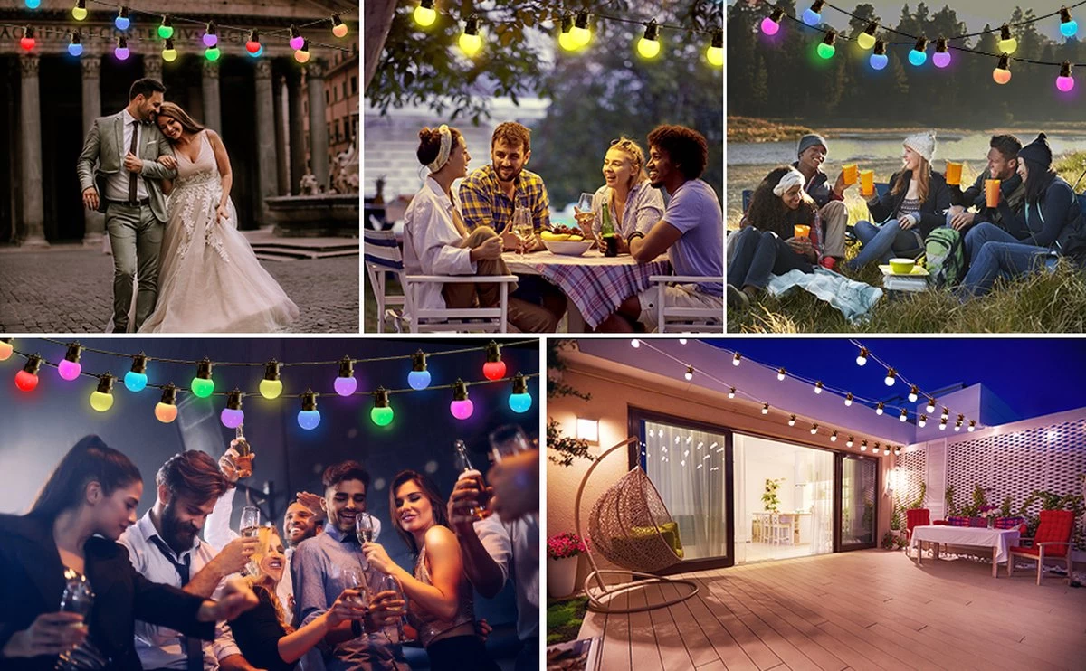 Lichtendirect- Smart Led - Lichtsnoer- 15 Meter- 25 Led Lampen- Met App Functie En Afstandsbediening- Tuinverlichting- Lichtsnoeren- Voor Buiten- Prikkabel- Buitenverlichting- Waterbestendig IP65- Prikkabel- Kerst Verlichting - Lichtslinger 5 Lichtendirect- Smart Led - Lichtsnoer- 15 Meter- 25 Led Lampen- Met App Functie En Afstandsbediening- Tuinverlichting- Lichtsnoeren- Voor Buiten- Prikkabel- Buitenverlichting- Waterbestendig IP65- Prikkabel- Kerst Verlichting - Lichtslinger - Afbeelding 3