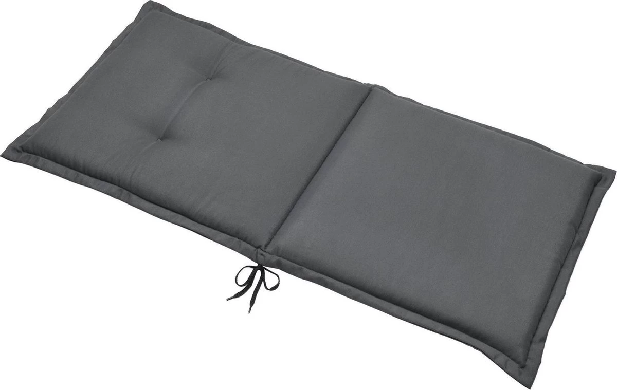 Beautissu Set Van 6x Tuinkussens Lage Rug Loft NL 100 X 50 X 6 Cm - Kussen Antraciet - Zitkussen Sierkussen Tuinstoel 6 Beautissu Set Van 6x Tuinkussens Lage Rug Loft NL 100 X 50 X 6 Cm - Kussen Antraciet - Zitkussen Sierkussen Tuinstoel - Afbeelding 4