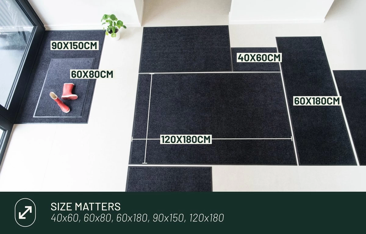 Deurmat Binnen Studio M - CLASSIC PRO - Droogloopmat Binnen 60x80 Cm - ZWART - Schoonloopmat - Antislip Deurmat - Inloopmat - Deurmat Voor Binnen Of Buiten - Verschillende Afmetingen En Kleuren 12 Deurmat Binnen Studio M - CLASSIC PRO - Droogloopmat Binnen 60x80 Cm - ZWART - Schoonloopmat - Antislip Deurmat - Inloopmat - Deurmat Voor Binnen Of Buiten - Verschillende Afmetingen En Kleuren - Afbeelding 10