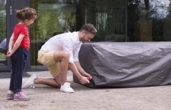 Weersbestendige Beschermhoes Voor Hoekbank | 250/90 X 250/90 X 70 Cm (L-vorm) - Tuinbank / L-Vorm -Waterdicht - Grijs -Philips Hue Winkel 1200x772 2